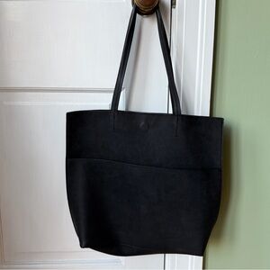Vegan Leather Black Tote Unbranded